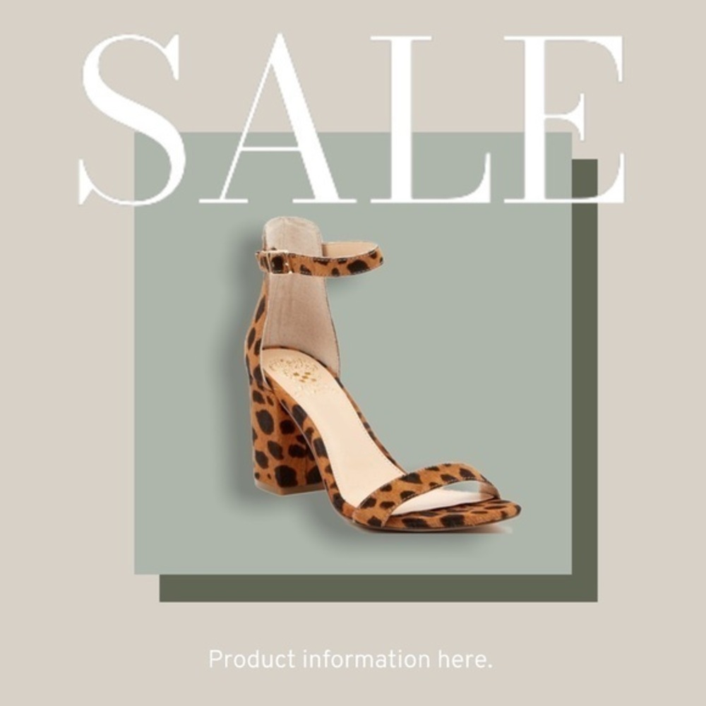 Vince Camuto Leopard Print Heels - Picture 1 of 8
